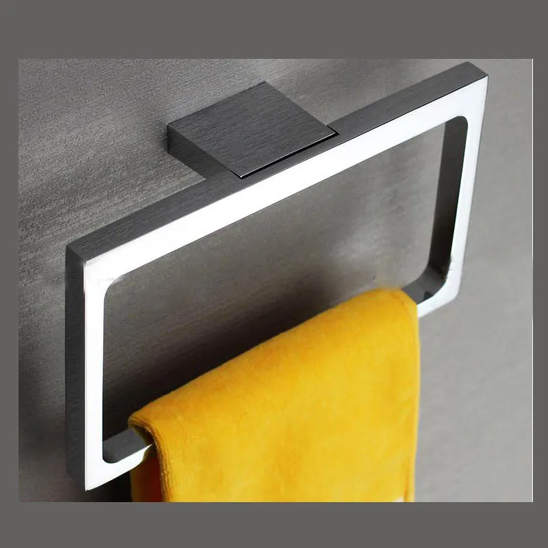 Wall Mounted Copper Towel Ring Square Towel Holder Bathroom Super