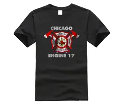 Модная новая футболка для пожарного из Чикаго, с надписью «Backdraft Engine 17 Fire Navy», Размеры M-3XL