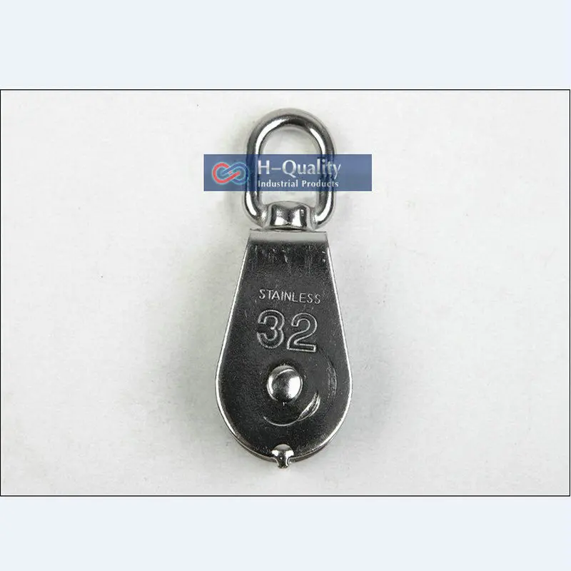 

Free Shipping Wholesale Lifting Chain Cable 304 Stainless Steel 32MM Single Eye Swivel Type Pulley Block