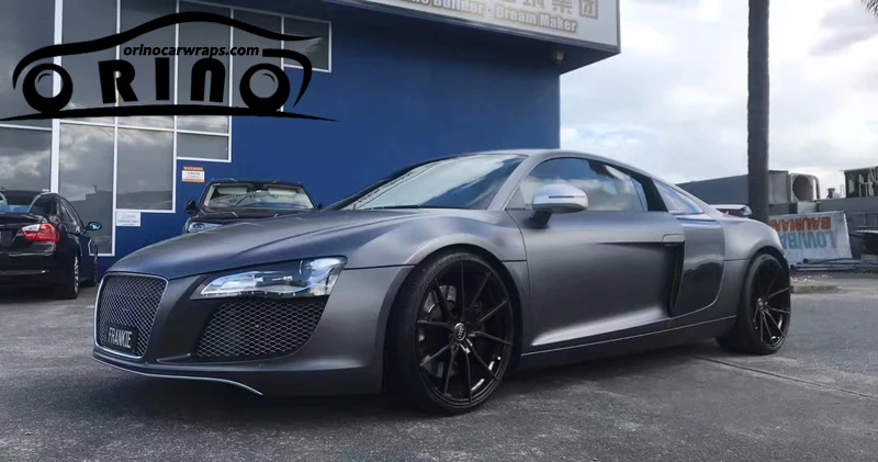 Dark Grey Metallic Chrome Vinyl Film-3