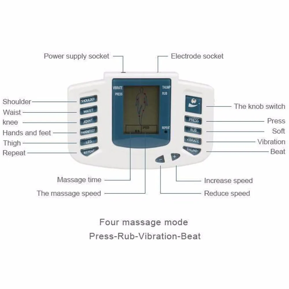 Acupuntura com Terapia Estimulador Elétrico Corpo Inteiro Relaxar Músculo Massageador Digital Pulso Dezenas Chinelo 16 Pçs Elétrodo Almofadas 3 digital pulso dezenas acupuntura com terapia chinelo 16 pçs elétrodo almofadas