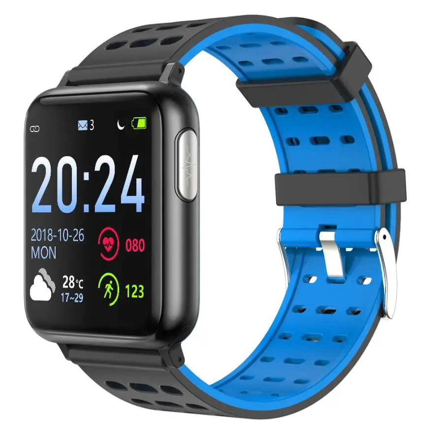 H69 Смарт-часы ЭКГ PPG HRV фитнес-трекер для измерения сердечного ритма монитор кровяного давления кислородные Смарт-часы IP67 Водонепроницаемый для мужчин и женщин - Цвет: Sport Blue