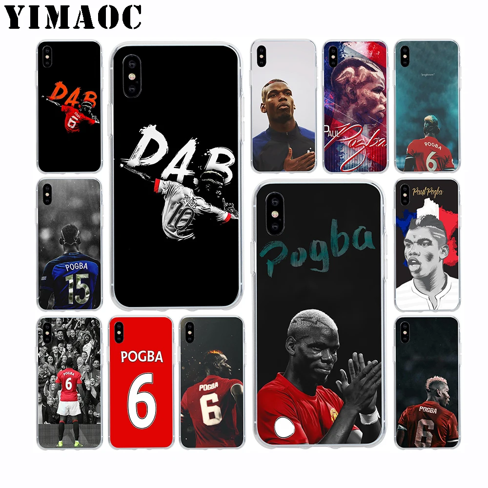 YIMAOC Paul Pogba Dab Soft Silicone Case for Apple Iphone 11 Pro Xr Xs Max X 10 8 Plus 7 6S 6 SE 5S 5 7Plus 8Plus |