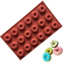 VOGVIGO мини-форма для пончиков 18 полости, силиконовая форма для шоколада, печенья, торта, кекса, форма для пончиков, домашняя форма для выпечки, формочка для десерта