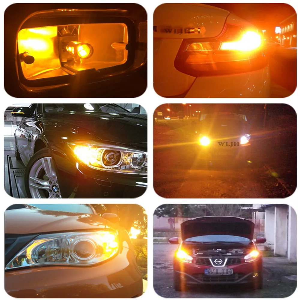 WLJH 2x автомобильный 3157 3156 3057 T25 светодиодный Автомобильный источник света задний