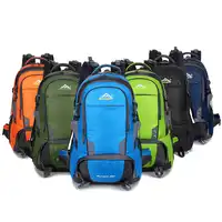 50L กระเป๋าเป้สะพายหลังกันน้ำกีฬากลางแจ้ง Daypack Camping Climbing Hiking กระเป๋าเป้สะพายหลังผู้ชายและผู้หญิง