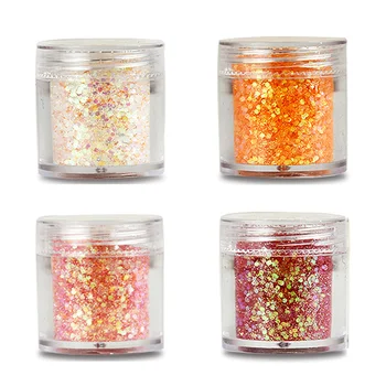 

4 Boxes 4x Daisy Iridescent Glitter Mix Set / Fine 10ML Nail Glitter Dust Fine Mix 3D Nail Sequins Glitter Powder MA003-33-36,MC