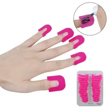 26 pièces/ensemble Pro manucure doigt Nail Art étui Design conseils couverture vernis bouclier protecteur outil(China)