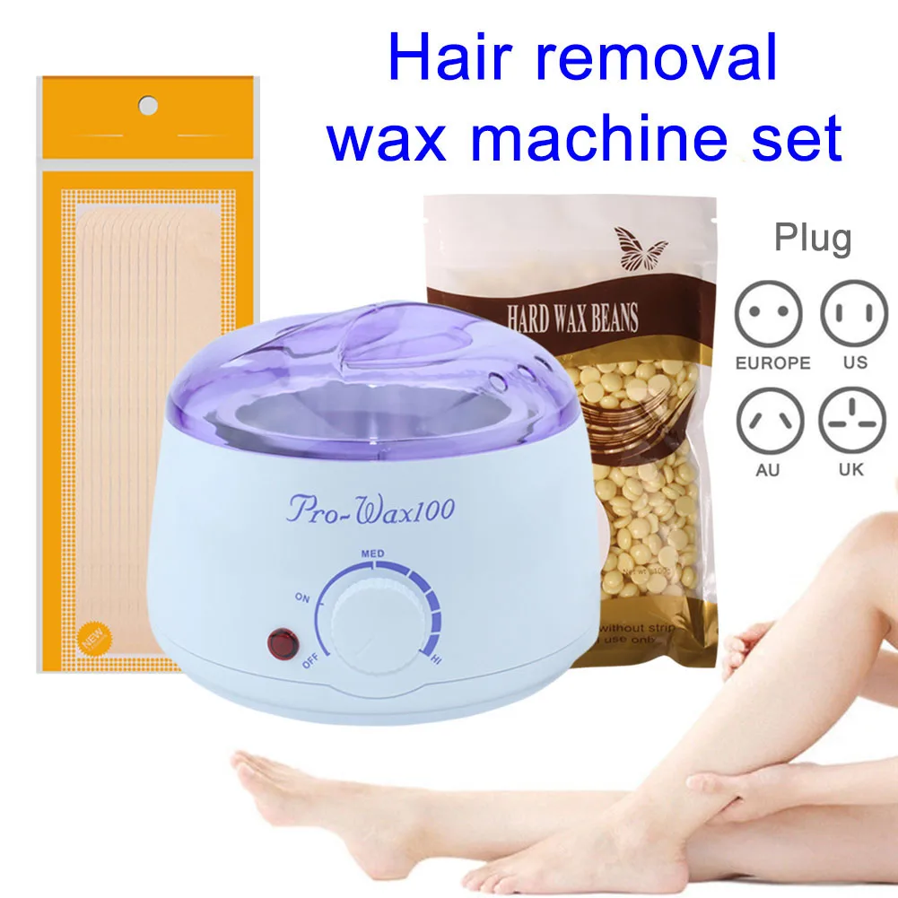 

2018 Depilatory Hair removal wax machine Set Depilatory Hot Hard Wax Beans Pellet Waxing Heater Body Hair Removal Ship From RU