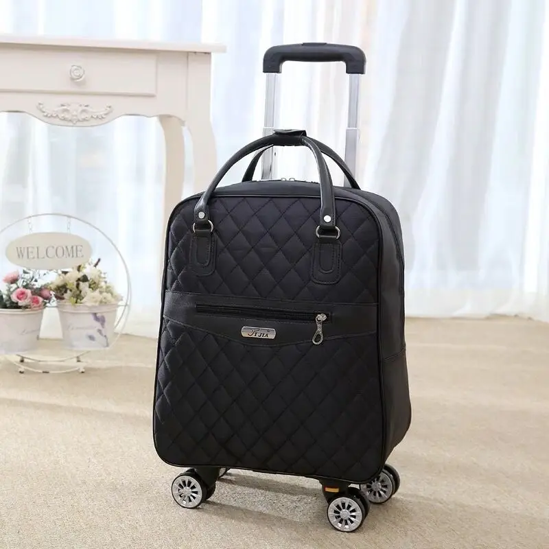 Women Travel Luggage Suitcase handbag girls Cabin Waterproof Oxford Rolling Trolley suitcase Lady Carry-Ons wheels Drag bag spinner luggage