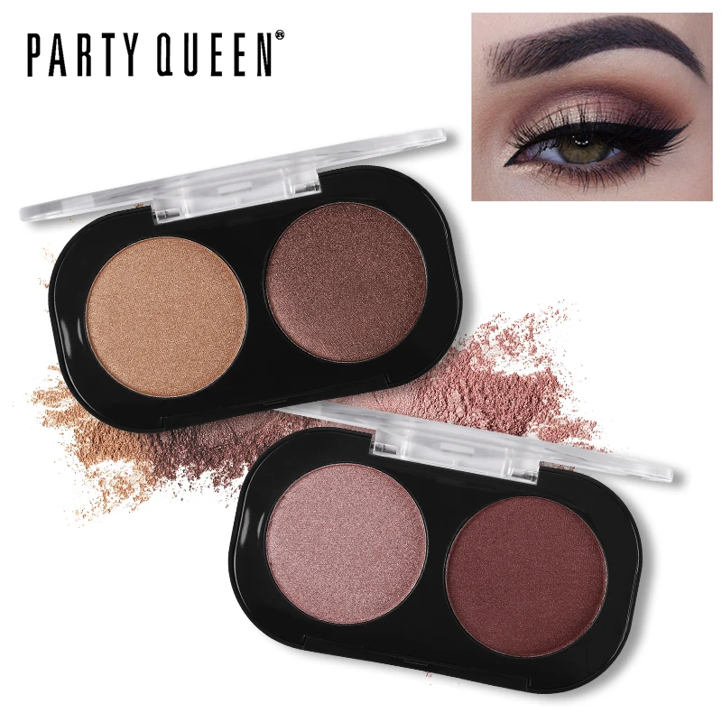 Party Queen Shimmer Matte 2 вида цветов Палитра теней для век Косметика телесный Пигмент Макияж интенсивный блеск цвет земли дымчатые тени для век