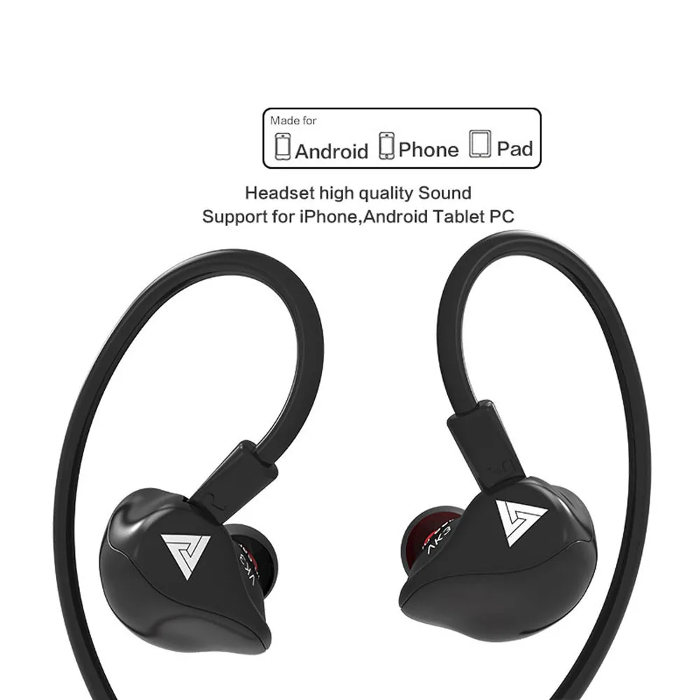 HiFi наушники металлические наушники шумоподавление QKZ VK3 наушники с микрофоном наушники-вкладыши стерео наушники fone de ouvido