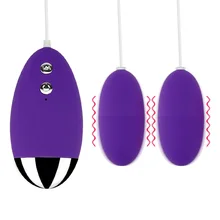 DIBE Jump Egg Vibrator 12 Speed Double Vibrating Eggs Stimulation Sex Toys for Female Vaginal Tight