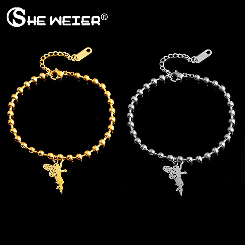 SHE WEIER цепочка из нержавеющей стали для пары лучший друг braclet женщин браслеты