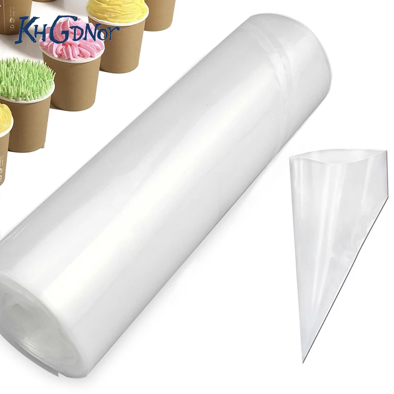 

KHGDNOR 50pcs/roll Disposable Pastry Bag Icing Piping Cake Pastry Cupcake Decorating Bags Fondant Pastry Tip Baking Tool