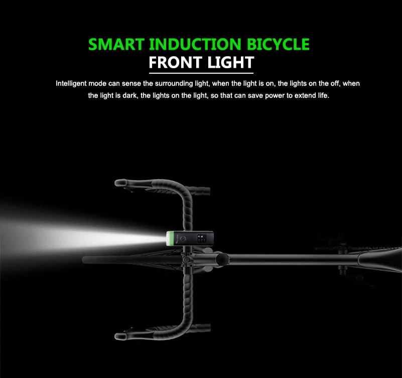 Perfect WEST BIKING Intelligent Bike Light Cycling Front Light 4 Modes  Warning Flashlight USB Charging Sensor Auto Lamp Bicycle Light 2