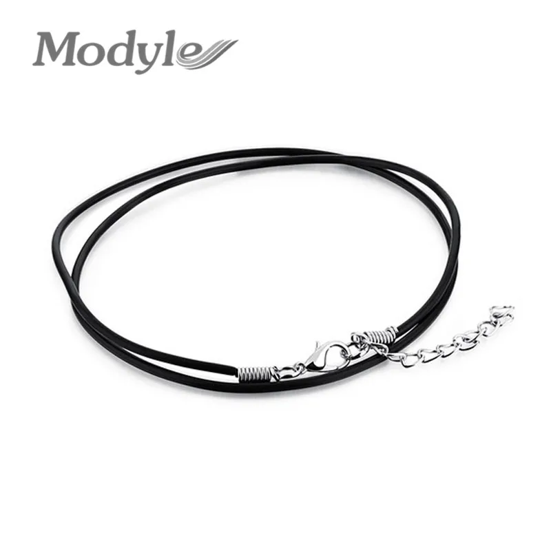 Mostyle Новое модное 2mm45cm черное ожерелье из натуральной кожи для женщин|leather necklace for