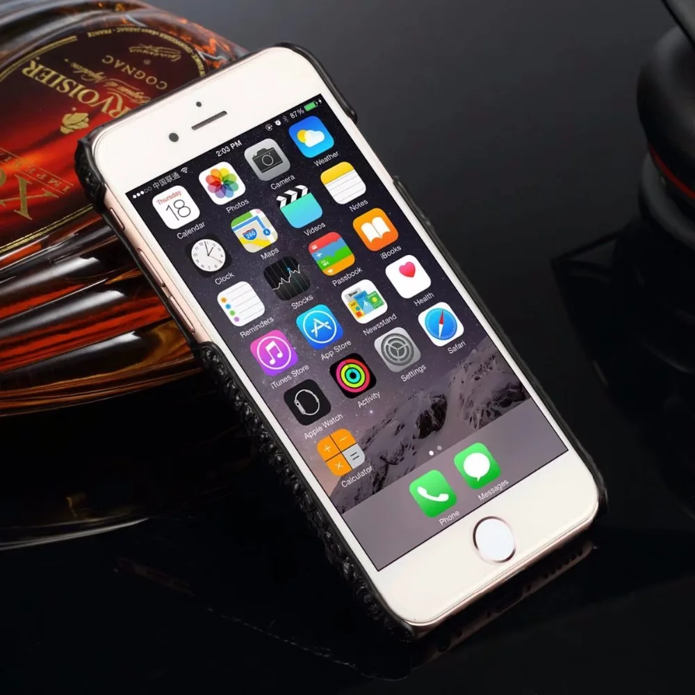 Роскошная 3D задняя чехол для iPhone 6 6s 7 чехол из натуральной кожи+ пластиковые сумки с крокодиловой головкой для телефона Чехлы для iPhone 6 6s 7 plus