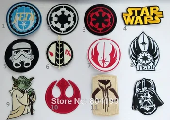 

12 designs Mixed Lot RETRO STAR WARS Emo Goth Punk Rock Embroidered NEW IRON ON and SEW ON Cool Biker Vest Patch Military Badge