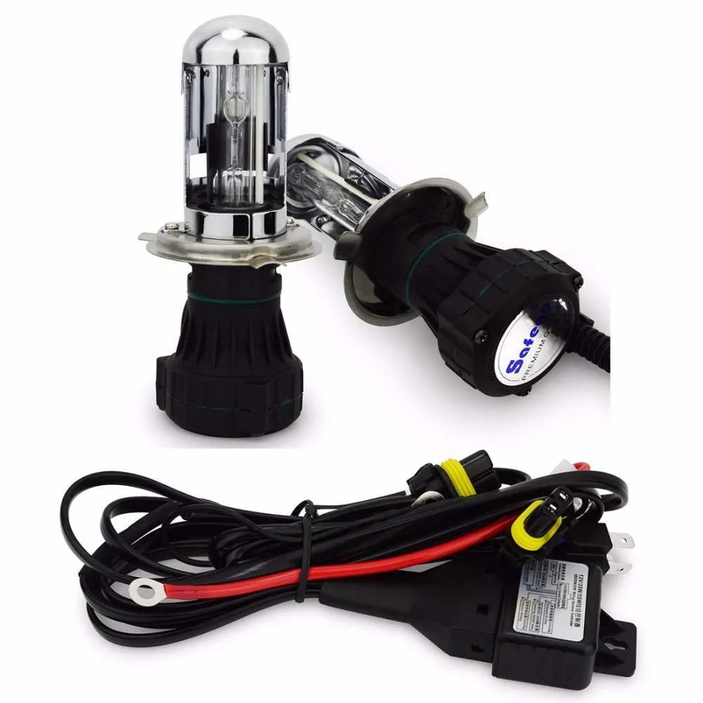 Safego 55 Вт ксенон AC 12 В hid 55 Вт балласт H4-3 Hi/Lo Биксенон H4 комплект 55 Вт 6000 К 8000 К 4300 К 5000 К HID набор ксеноновый свет H4 55 Вт