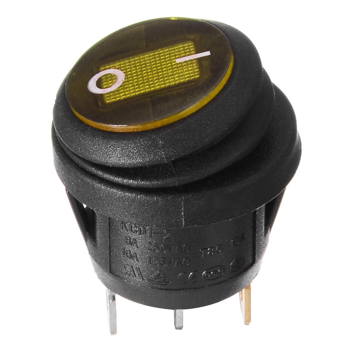 4Pcs Small Round Boat Rocker Switches Round Green Orange Blue Red 3 Pin ON-OFF Rocker Switch