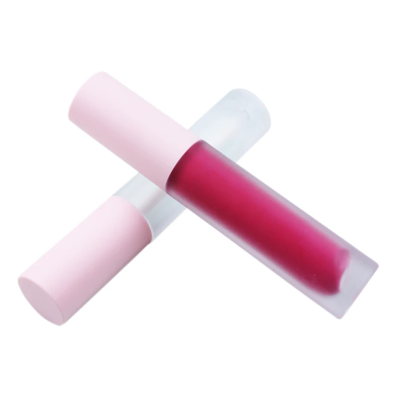 4.5ML Frosted Empty Lip Gloss Tubes,DIY Makeup Lipgloss Container Liquid Lipstick Bottle Pink Cap Beauty Makeup