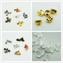 200 шт./лот, 5 мм, безопасная пуля, Бабочка, пробка, металлические, для изготовления женских украшений, аксессуары, сделай сам, части, затычки для ушей