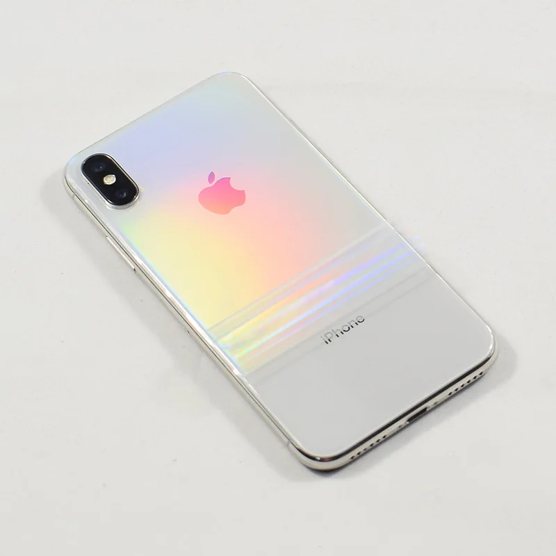 Прозрачная декоративная пленка с градиентом Aurora для iPhone X защитная телефона