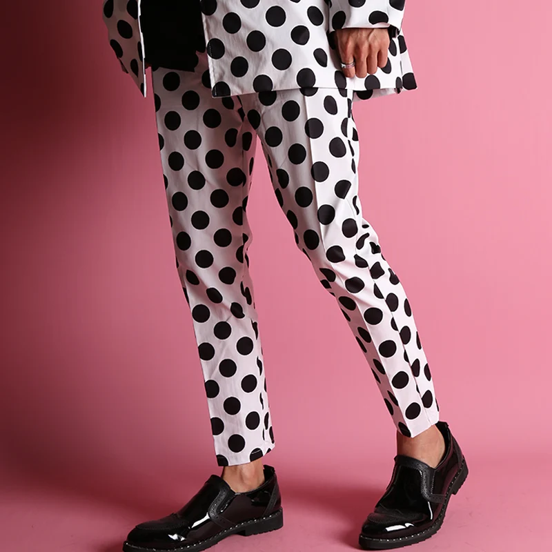 Leisure Time Pants Nine Part Tide Male Bound Feet Personality Slim Fit Point Perfume Masculino | Мужская одежда