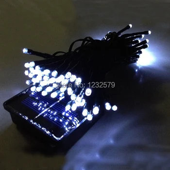 

Outdoor Solar cell String Fairy Light 12M 100 LED Lamp For Christmas Xmas party Wedding Holiday Garden Decoration Free shipping