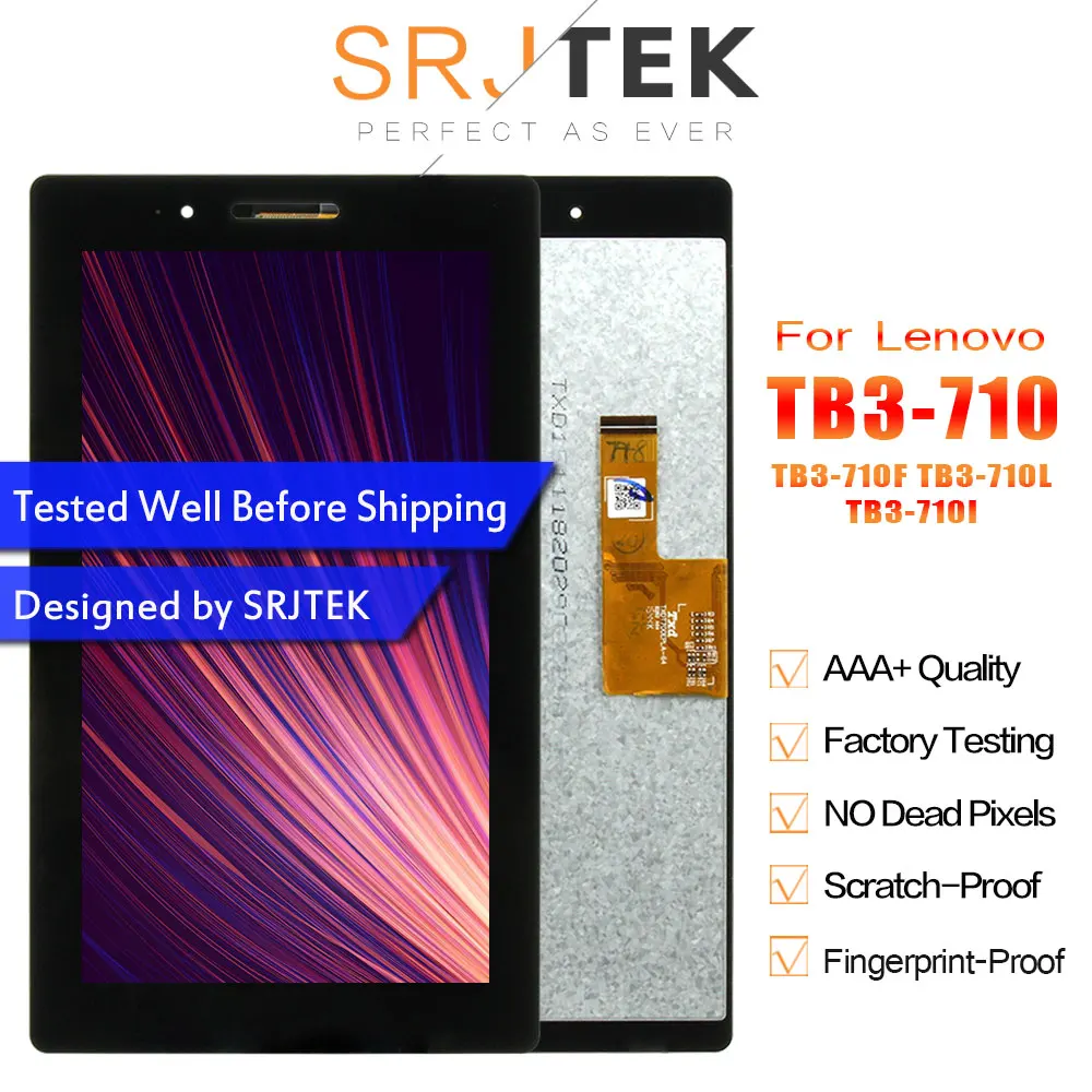 ЖК дисплей Srjtek с сенсорным экраном и дигитайзером для Lenovo Tab 3 7 0 710|touch screen digitizer|touch