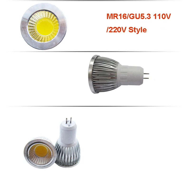 1 шт. выгодное предложение MR16 COB 6W 9W 12W светодиоидная лампа с регулируемой яркостью светодиодный лампа MR16 12 V, GU5.3 110V 220V теплый белый/холодный белый Светодиодный Освещение