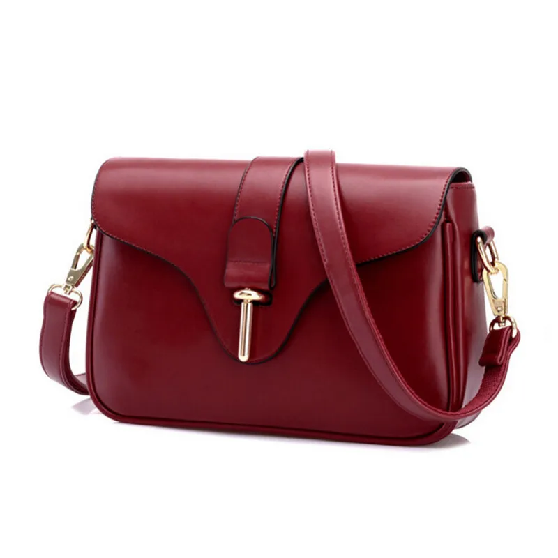 

Women Retro Shoulder Bag Black Messenger Bags PU Leather Handbags CrossBody Bag