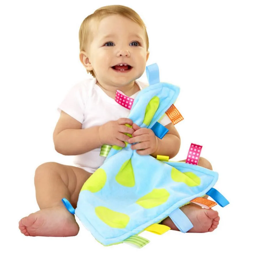 

33*33cm Baby Appease Towel Taggies Multifunctional Grasping Blanket Infant Reassure Toy Newbron Comforting calm wipes Towel