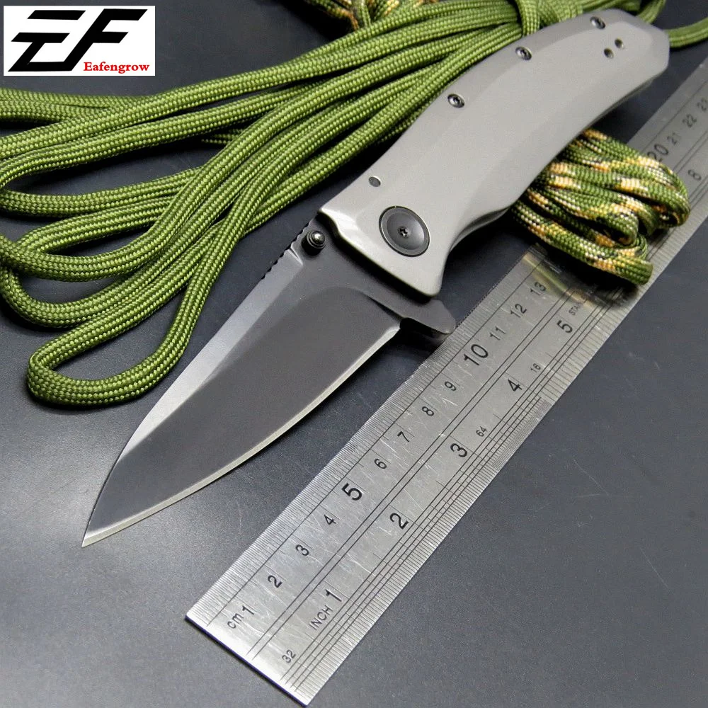 Eafengrow 2200 folding knife titanium coating outdoor hunting knives