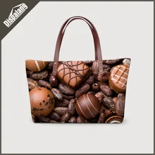 Dispalang mode frauen handtaschen chocklate gedruckt damen einkaufen top-griff taschen big totes taschen mädchen stilvolle strand hand tasche