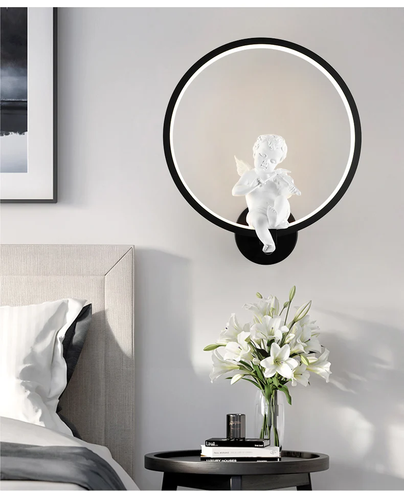 Nordic налобный фонарь гостиная спальня креативный настенный светильник простая современная девушка лампа свет Принцесса Детская гостиная Светильник