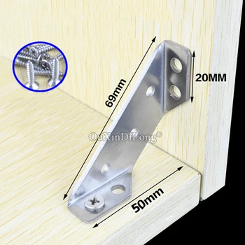 

Brand New 100PCS Stainless Steel Multifuction Triangle Corner Braces Board Frame Support Brackets Furniture Connectors