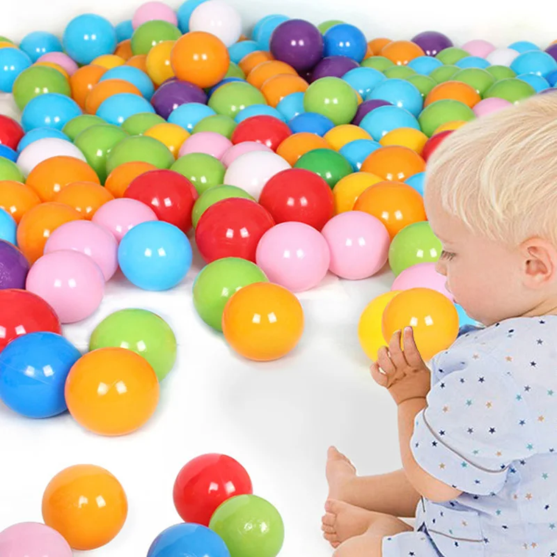 

2018 NEW 1pc 5.6/7cm Dia Eco-Friendly Colorful Ball Soft Plastic Ocean Ball Baby Kid Swim Pit Toy Water Pool Ocean Wave Ball