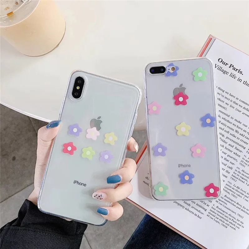 

Transparent Sun Flowers Pattern Cover Cases For Samsung Galaxy S8 S9 Plus S7 Edge Note 8 9 Soft TPU Silicone Back Protect Capa