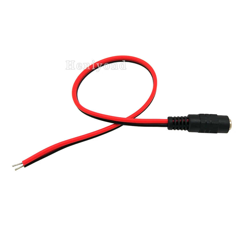 10pcs/Lot, 25cm 2.1*5.5mm DC Power female Cable Pigtail Plug Adapter Tail Extension For CCTV Cameras 12V
