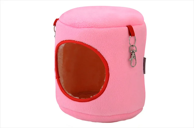 Pink hamster cage house
