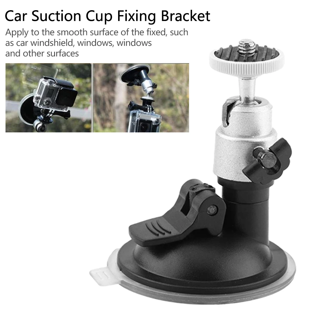 

Flexible Car Windshield Suction Cup Mount Tripod Cup Mount Holder Powerful Metal Car Mini Sucker for GoPro DVR Camera Video