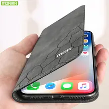 

For iPhone xs case flip leather for iphone xr case business for iphone xs case cover silicone back funda matte stand holder