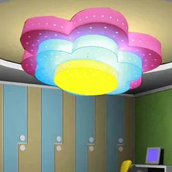 Современная детская игрушка светодиодный потолочный светильник три слоя трехцветный светильник-лепестки украшение для детского сада