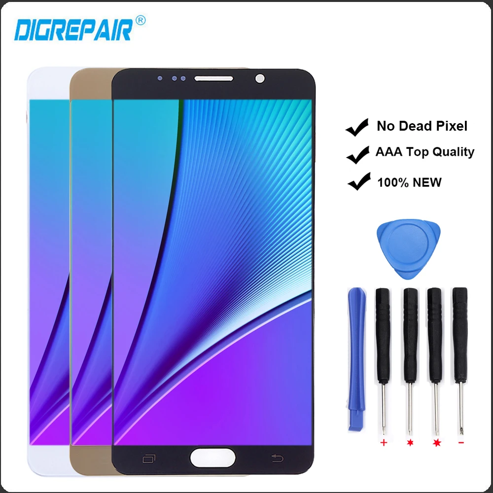 For SAMSUNG Note 5 LCD N920F N920A N920T LCD Display Touch Screen