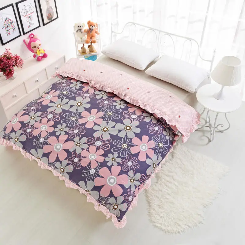 

2018 new lace Duvet Cover Brief Style Bedding Printed Colored Quilt Cover For Bed 160*210/180*220/220*240 cm