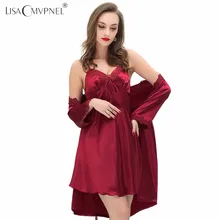 Lisacmvpnel Женская сексуальная одежда для сна с v-образным вырезом женский халат набор искушение кружева Домашняя одежда twinset Мода lounge