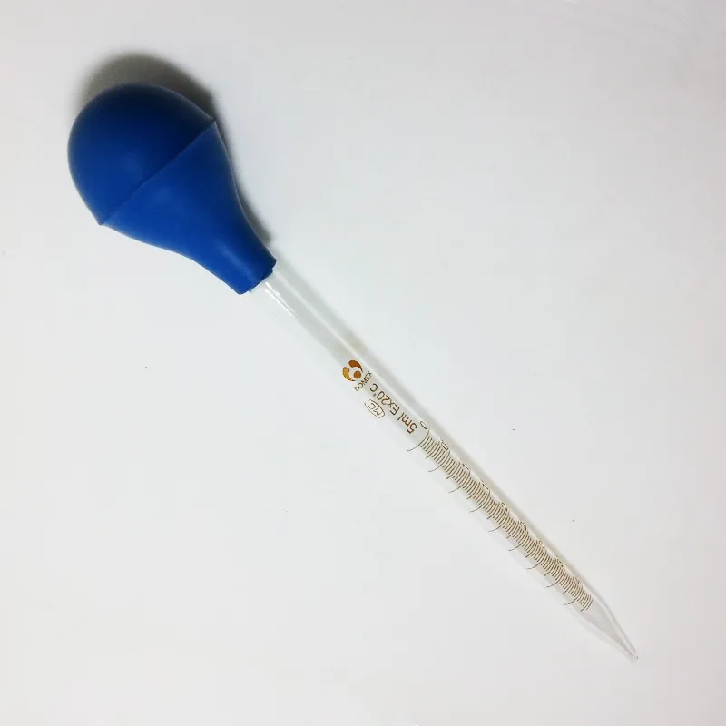 10PCS 5ml Lab Glass Graduated Dropper Pipette Transfer Pipette with