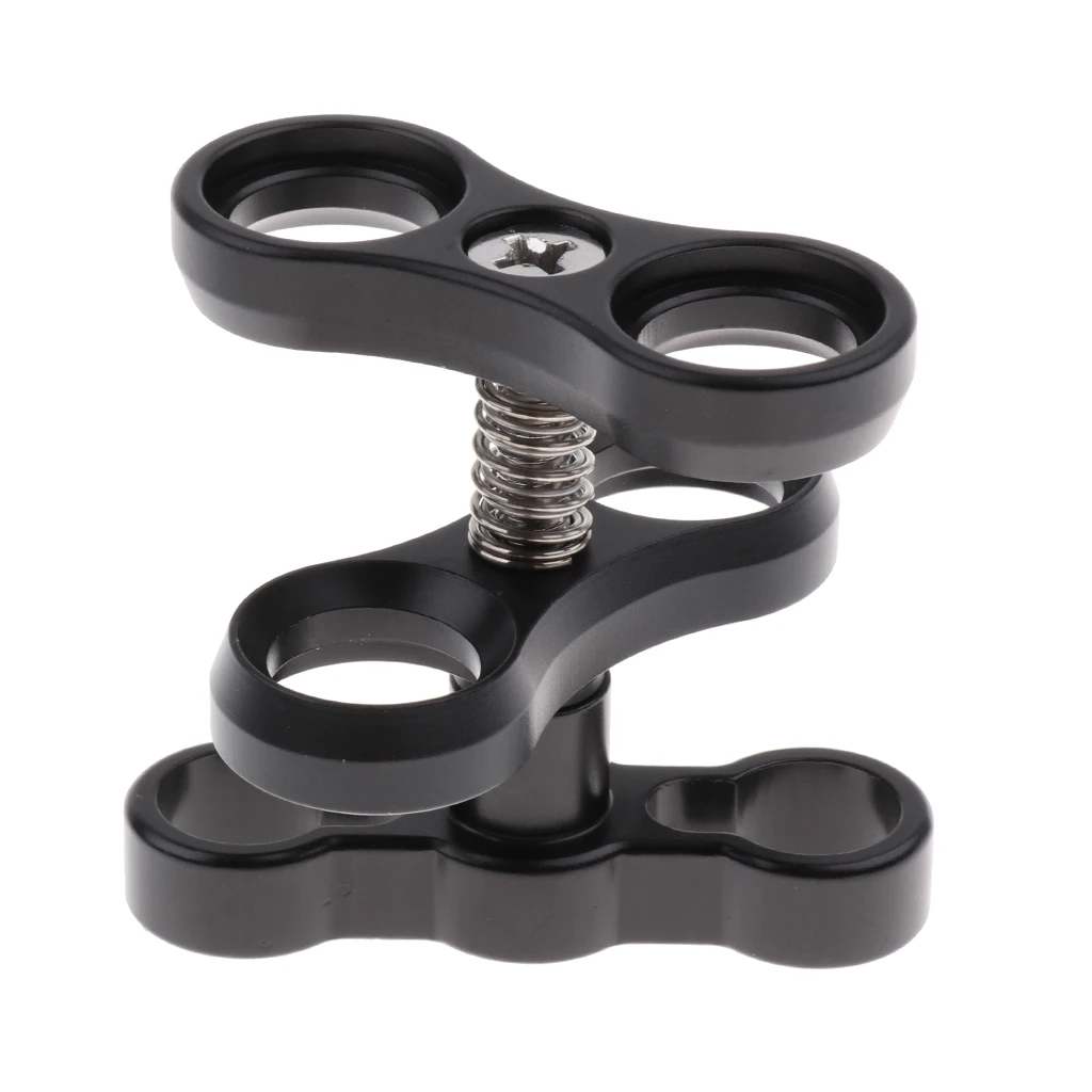 Aluminum alloy Scuba Diving Light Dual Single Ball Joint Arm Clamp Mount Accessories for Underwater Camera Flashlight